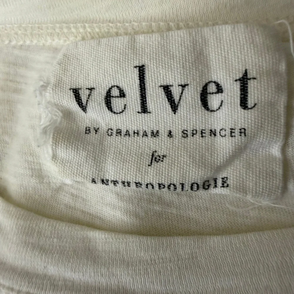 Anthropologie Velvet by Graham Margot Puffy Gauze Sleeve Top S - Picture 6 of 10